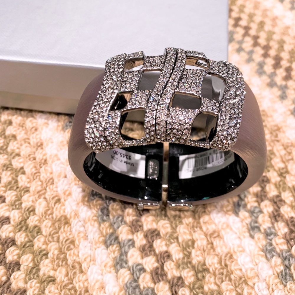 Alexis Bittar Pave Checkerboard Hinge Bracelet